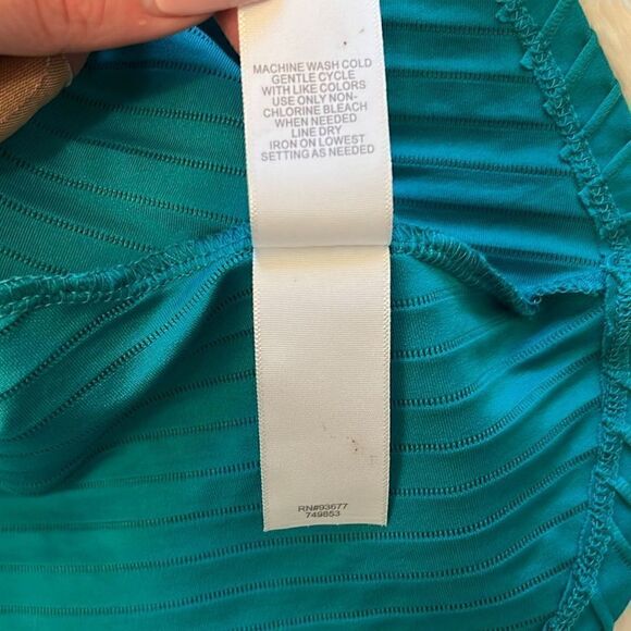 Bisou Bisou Michelle Bohbot Women's Teal Peplum - Picture 7 of 8